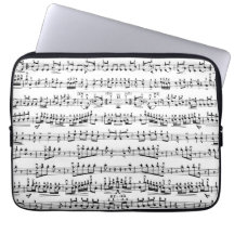 Mod Musician Music Notes Pattern Laptop Sleeve