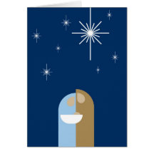 Mod Nativity Scene Christmas Card