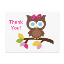 Mod Owl Design Birthday Party Invitation Favours Postcards