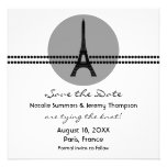 Mod Parisian Dots Save the Date Invite, Grey