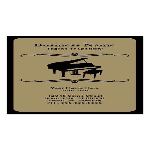 mod piano business card templates