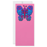 Mod Pink and Blue Butterfly rack cards