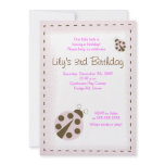 MOD PINK LADYBUG Little lady Birthday Invitation