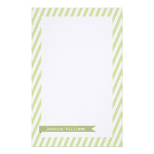 Mod Ribbon & Stripes Custom Stationery