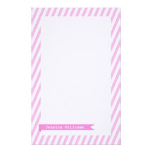Mod Ribbon & Stripes Customised Stationery