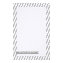 Mod Ribbon & Stripes Stationery Paper