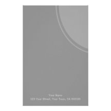Mod stylish grey design personalised stationery