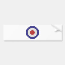 Mod Target Distressed Bumper Sticker
