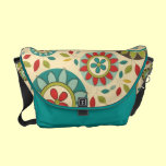 Mod Vintage Retro Pop Floral Messenger Bag rickshaw messenger bags