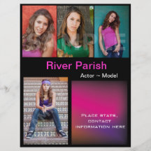 Model Headshot Comp Cards Template Flyers