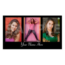 Models and Actors Headshot Business Card