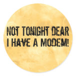 Modem Headache Round Sticker
