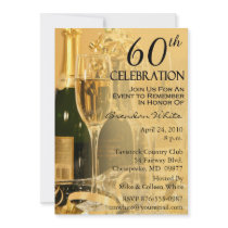Modern 60th Birthday Party Invitations