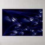 Modern Abstract Art Geometric Fractal Poster Print