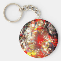 Modern Abstract Digital Art Key Chains