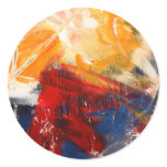 Modern Abstract Expressionism Round Sticker