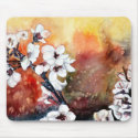 modern abstract flower asian oriental art painting mousepads