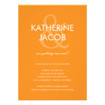 Modern Ampersand Wedding Shower Invites Orange
