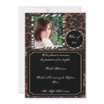 Modern Animal Print Graduation Announcement