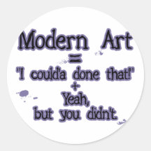 Modern Art Round Stickers