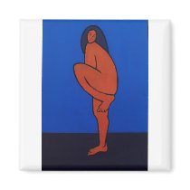 Modern Art Woman Fridge Magnets