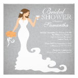 Modern Autumn Bride Wine Bridal Shower Invitations