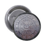 Modern Aztec Sun Stone Pinback Buttons