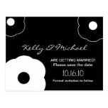 Modern B&W Save the Date Postcard