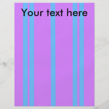 Modern baby blue stripes on violet personalized flyer