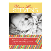 Modern Birth Announcement Photo Cards invitations