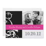Modern Black and White Wedding Invitation
