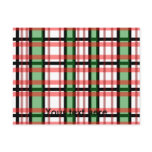 Modern black green red and white plaid pattern