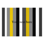 Modern black white grey and gold stripes custom invitation