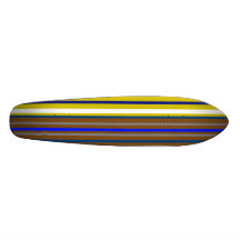 Modern blue brown and white stripes skate decks