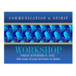 Modern Blue Business Workshop Invitation template Postcard