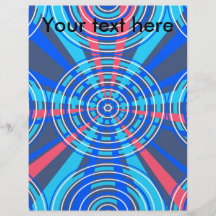 Modern blue pink circles personalised flyer