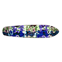 Modern blue purple and black psychedelic swirls