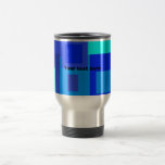 Modern blue squares coffee mugs