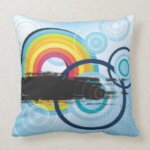 Modern Blue swirls Pillow