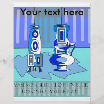 Modern blue vases flyers