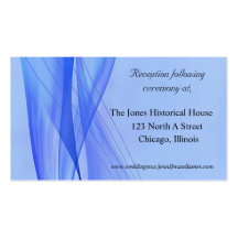 Modern Blue Wedding enclosure cards Business Card