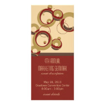 Modern Bubbles Event Schedule Rack Cards - Beige