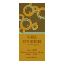 Modern Bubbles Event Schedule Rack Cards - Olive