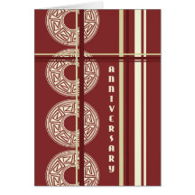 Modern Burgundy Employee Anniversary Card