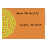Modern business yellow orange circle design card