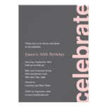 Modern Celebration Party Invitation - Pink