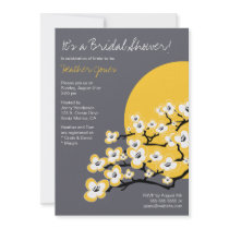 Modern Cherry Blossom Bridal Shower Invitation