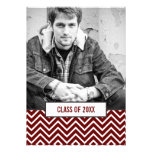Modern Chevron 3 Photo Graduation Announcement