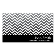 Modern Chevron Martial Arts Business Card