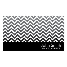 Modern Chevron Plastic Surgeon Business Card
